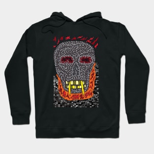 Vampire Skull Aflame Hoodie